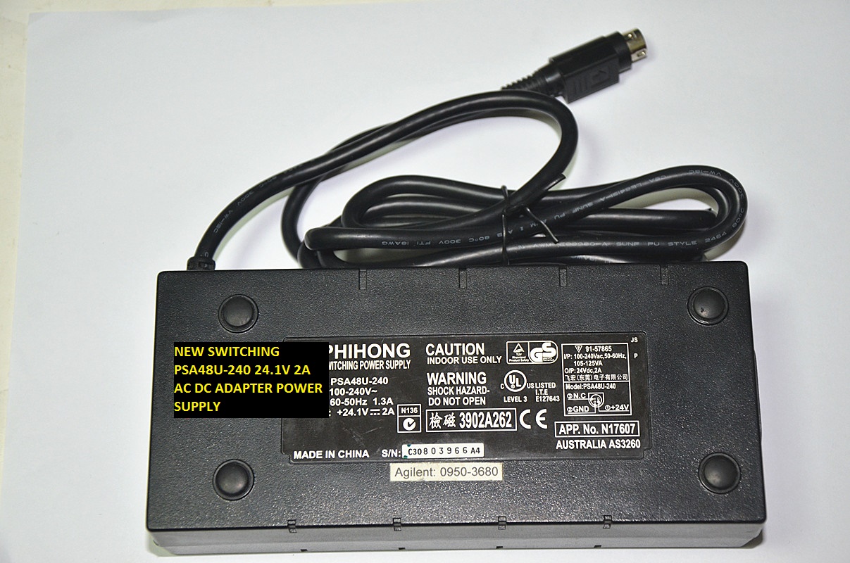 NEW SWITCHING PSA48U-240 24.1V 2A AC DC ADAPTER POWER SUPPLY Special three needle output interface